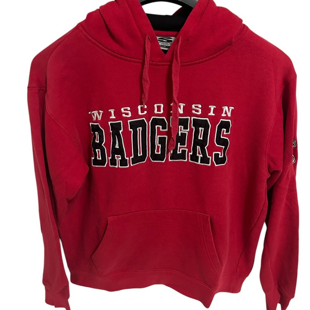 Wisconsin Badgers Hooded Sweatshirt Stadium Athletics Size Large Red